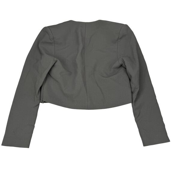 NWT ZARA Crop Blazer with Gold Buttons XS Dark Gray - Picture 12 of 12